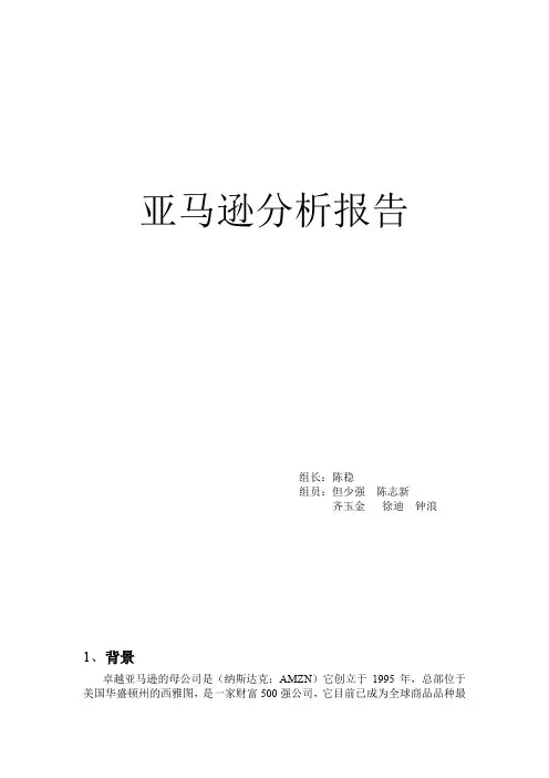 亚马逊分析报告