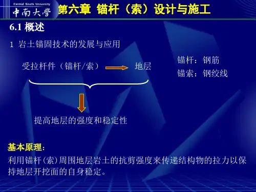 边坡工程 第六章 锚杆