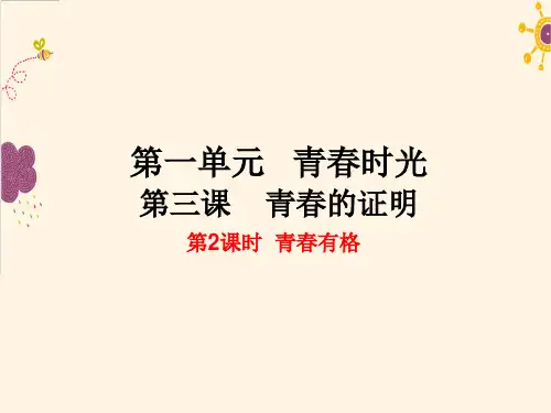 青春有格课件PPT