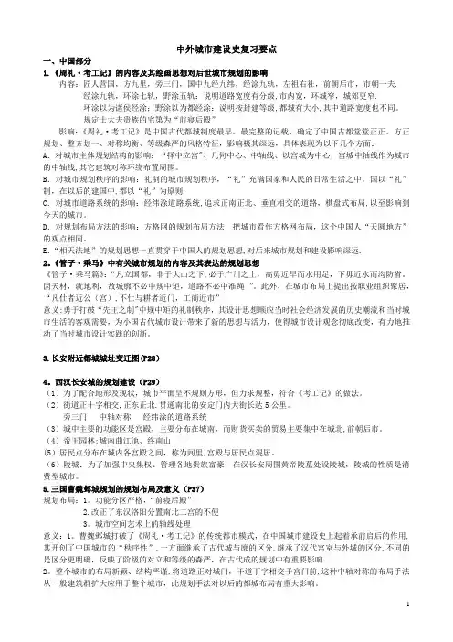 中外城市建设史复习要点【范本模板】