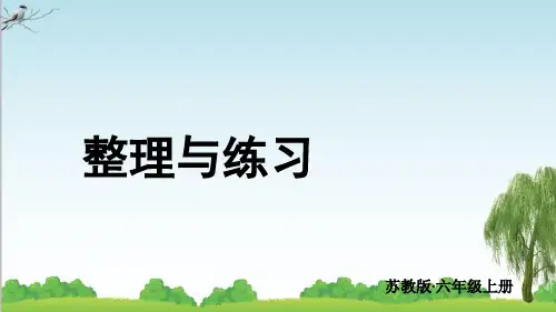 苏教版数学六年级上册整理与练习课件牛老师