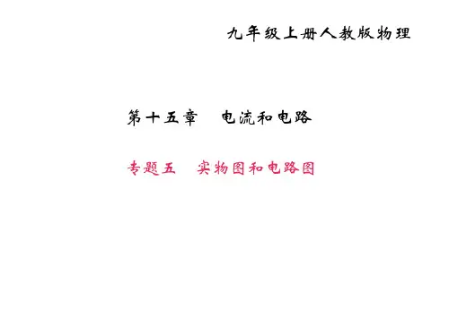 九年级物理专题：实物图和电路图