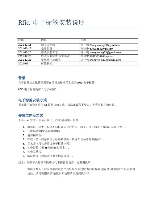 RFID安装说明