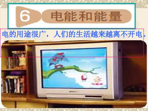 教科版科学六年级上册《电能和能量》