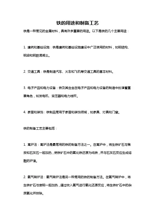 铁的用途和制备工艺