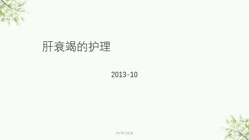 肝衰竭的护理课件
