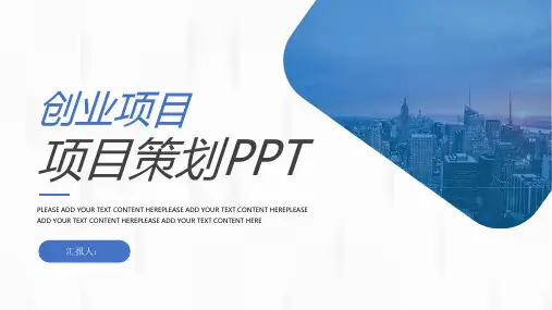 大学生创业项目营销策划推广方案工作汇报PPT模板课件