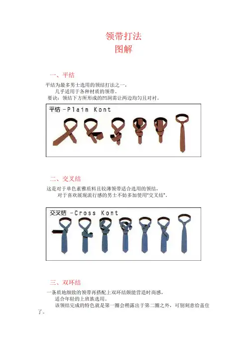 _男士十种打领带的方法(图解)