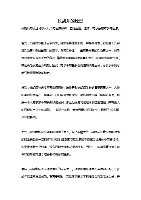 长胡须的原理