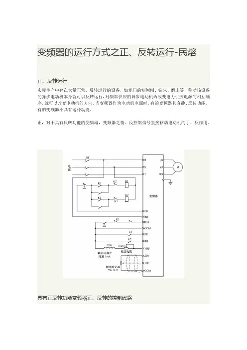 变频器的运行方式之正、反转运行图文解析-民熔