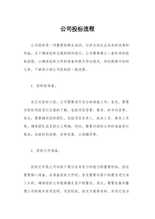 公司投标流程