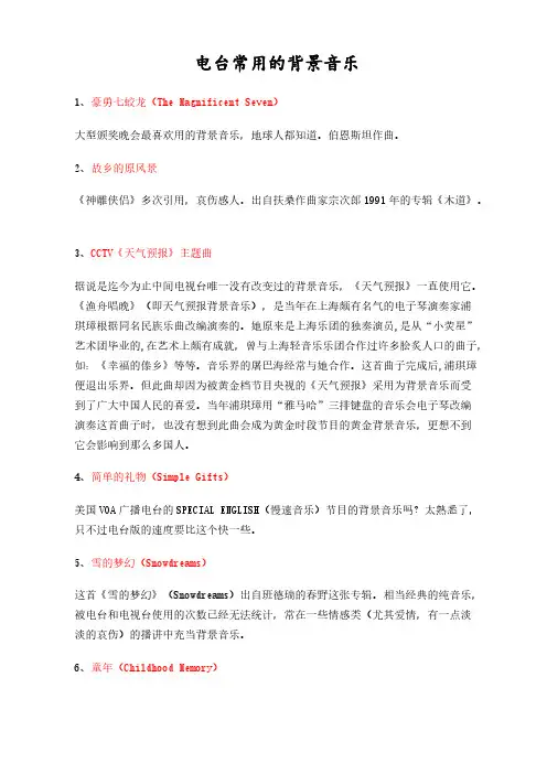 [VIP专享]电台常用背景音乐