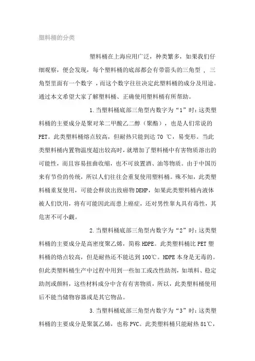 塑料桶的分类