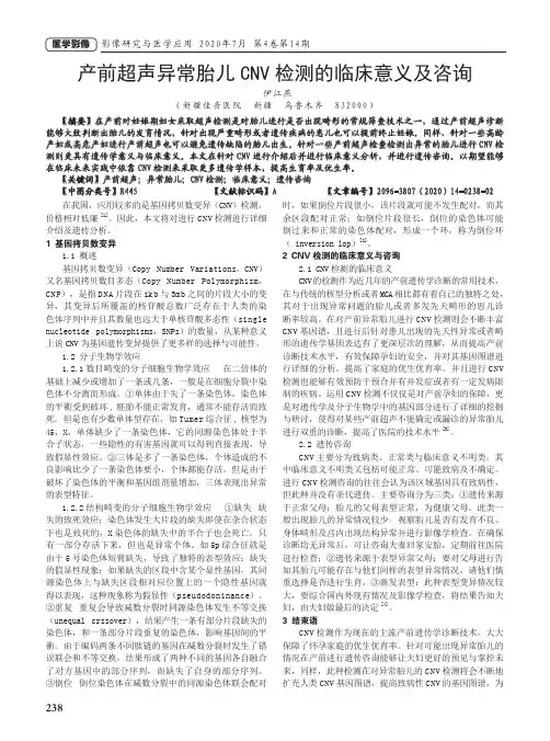 产前超声异常胎儿CNV检测的临床意义及咨询
