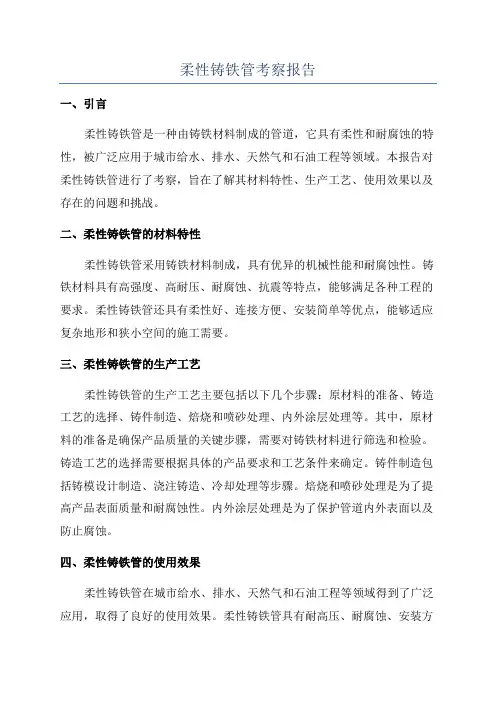 柔性铸铁管考察报告