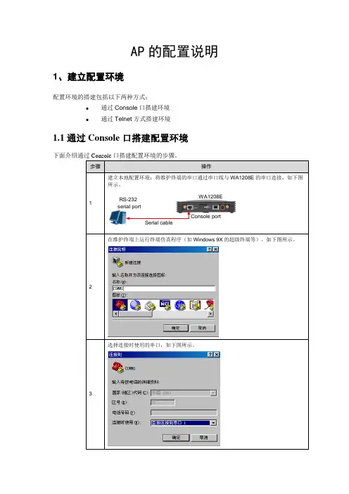 华三AP配置说明