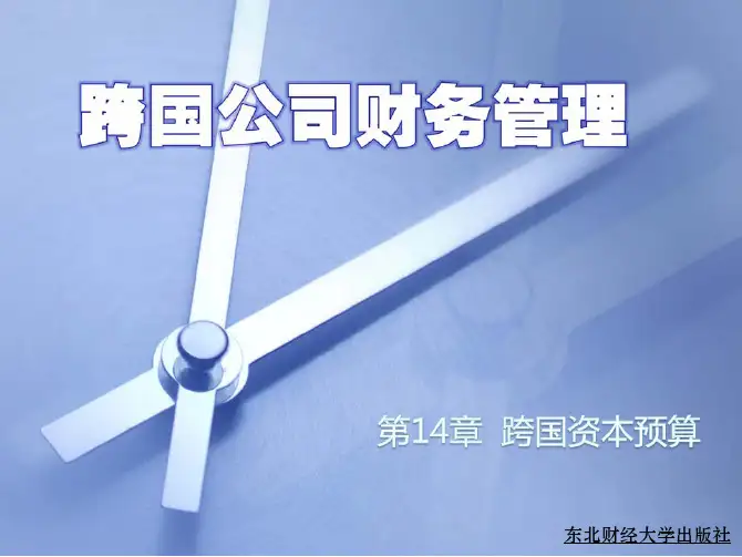 跨国公司财务管理(第二版)教学配套课件毛付根、林涛第14章跨国资本预算