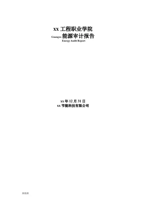 能源审计报告(参考)