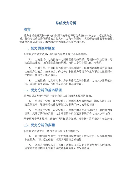 总结受力分析