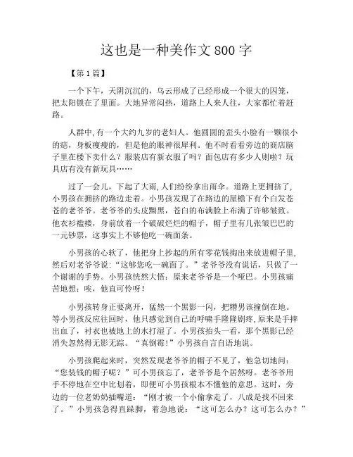 这也是一种美作文800字