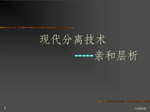 现代分离技术-亲和层析
