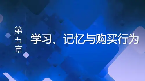 第五章 学习、记忆与购买行为