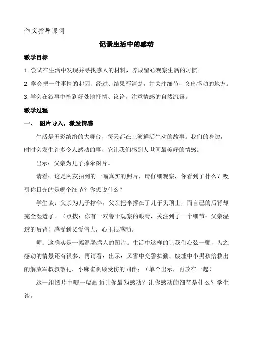 作文指导课：记录心中的感动(付春红)
