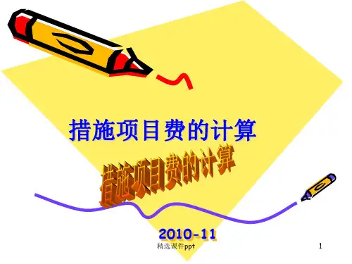 措施项目费的计算ppt课件