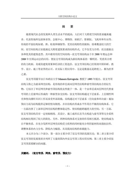 弦支穹顶结构报告