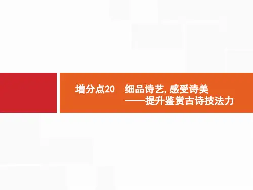 2019年高考语文二轮诗歌鉴赏技法