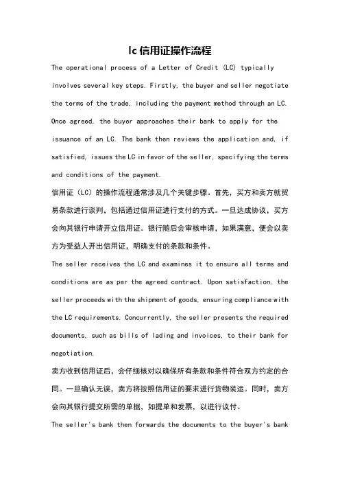 lc信用证操作流程