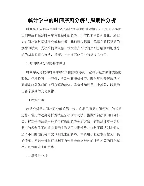 统计学中的时间序列分解与周期性分析