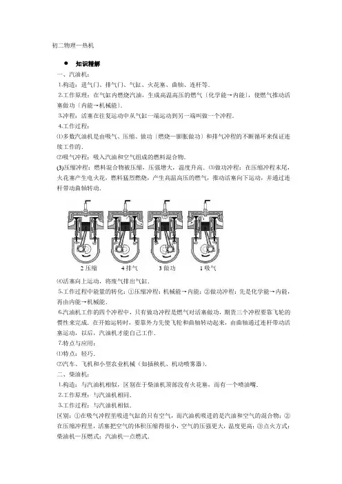 初二物理—热机