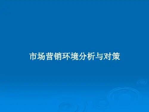 市场营销环境分析与对策PPT教案