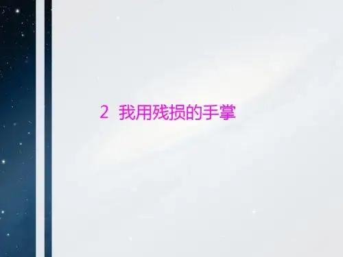 《我用残损的手掌》练习