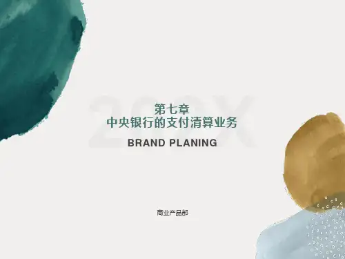 中央银行的支付清算业务