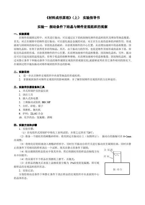 《材料成形原理》实验指导书(总)-2008