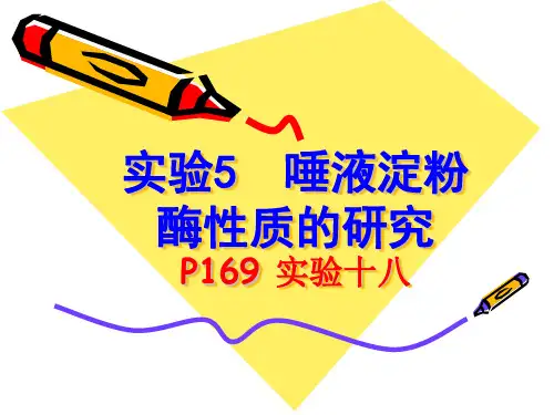 实验5  唾液淀粉酶性质的研究