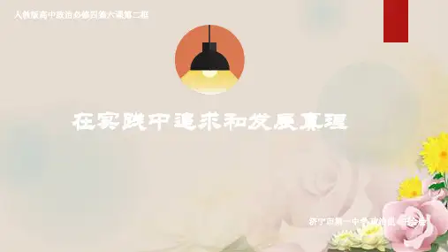 人教版高中政治必修四 6.2在实践中追求和发展真理(共26张PPT)