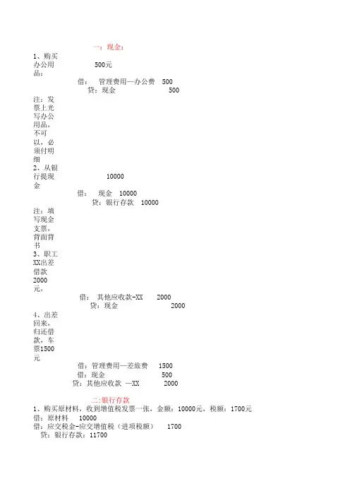 会计实务培训教材