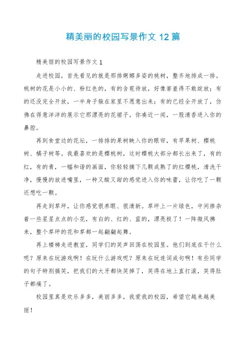 精美丽的校园写景作文12篇