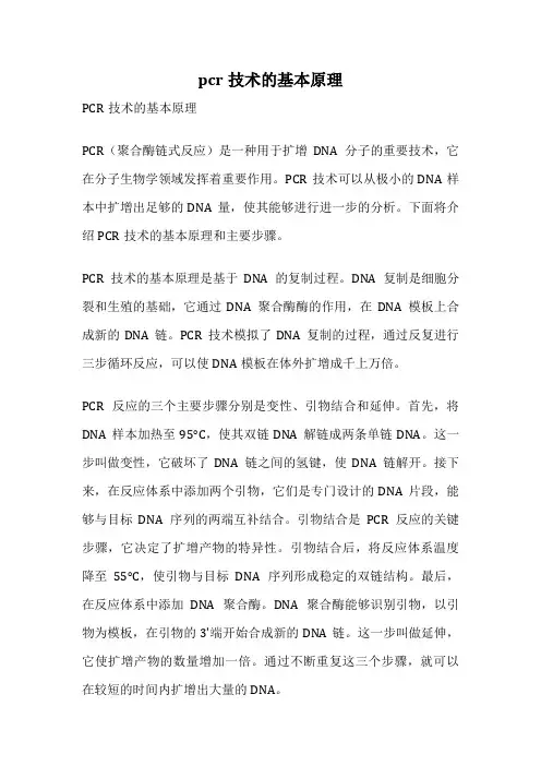 pcr技术的基本原理