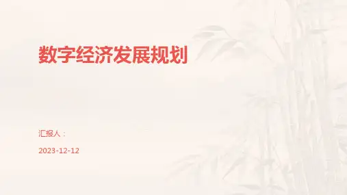 数字经济发展规划