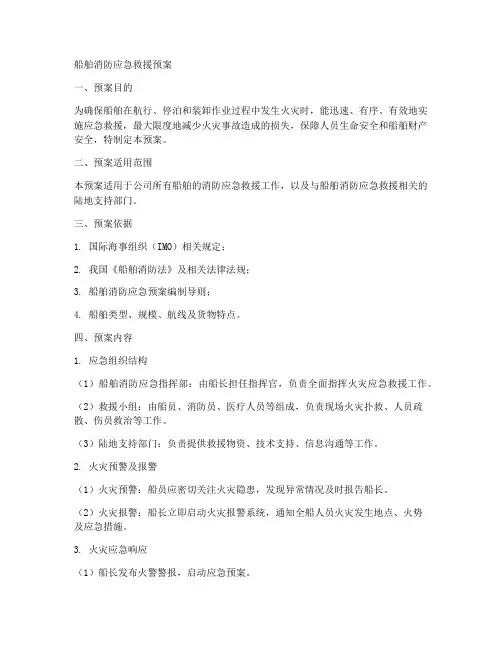 船舶消防应急救援预案