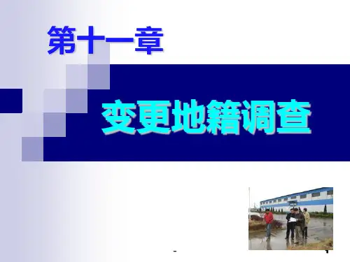 第十一章-变更地籍调查PPT课件