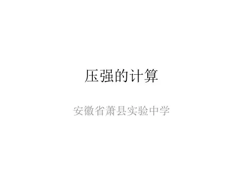 固体压强的计算