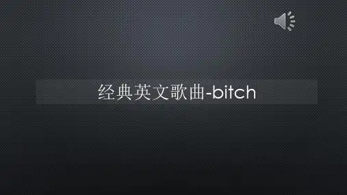 经典英文歌曲-bitch【声音与字幕同步】