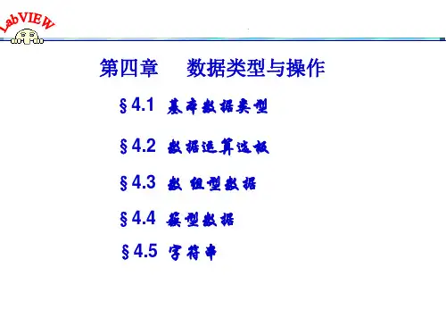 LABVIEW4 数据类型