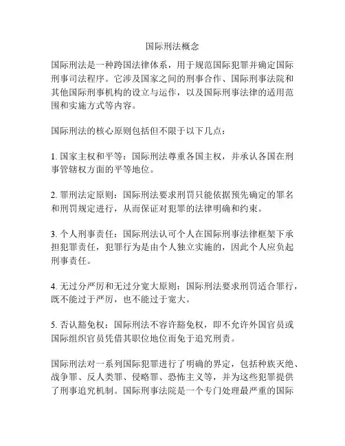 国际刑法概念