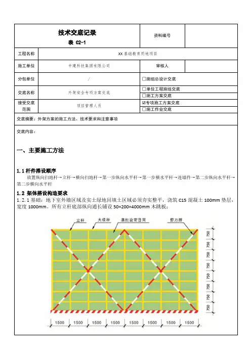 外架方案交底